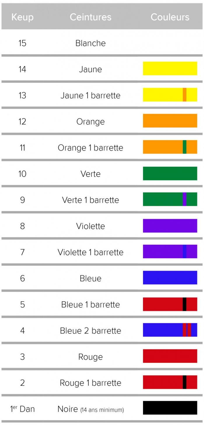 Usmg tkd grades enfants